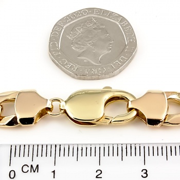 9ct gold 29.4g 9 inch curb Bracelet